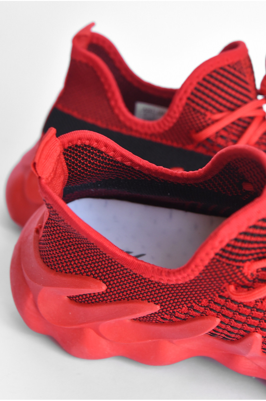 Кросівки чоловічі червоного кольору на шнурівці U339-4 184037