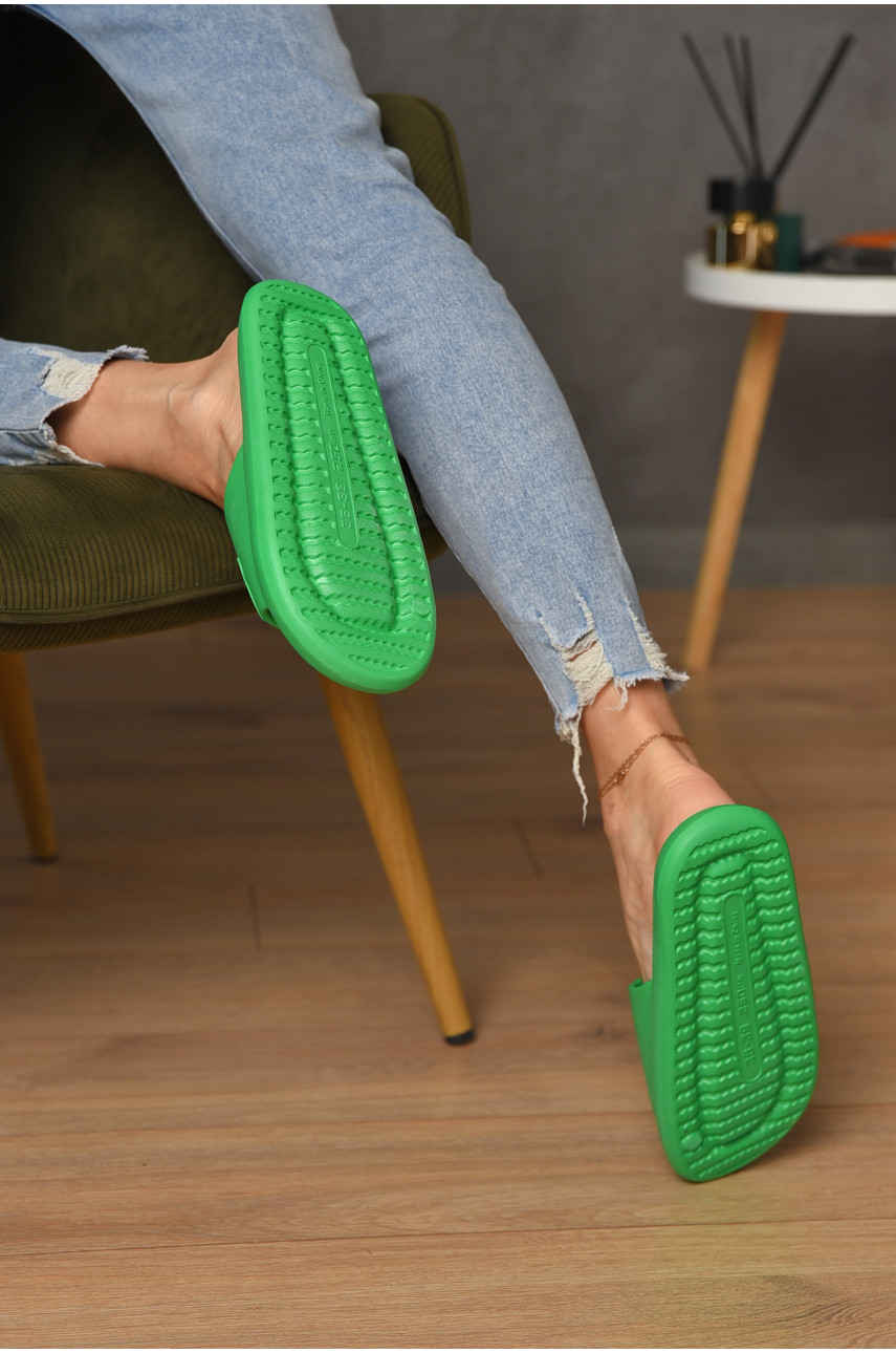 Шлепанцы пена женские зеленого цвета 067 184048