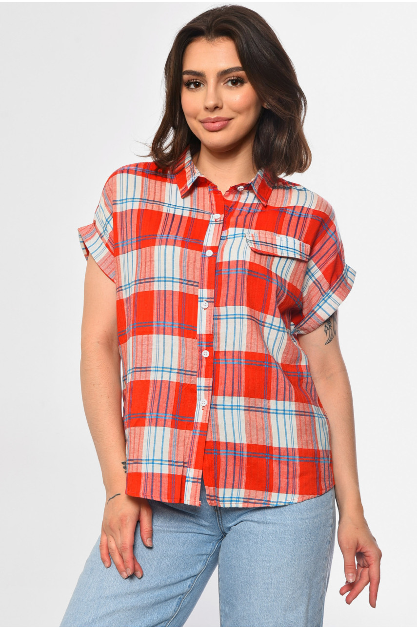 Рубашка женская красного цвета 1117 184093