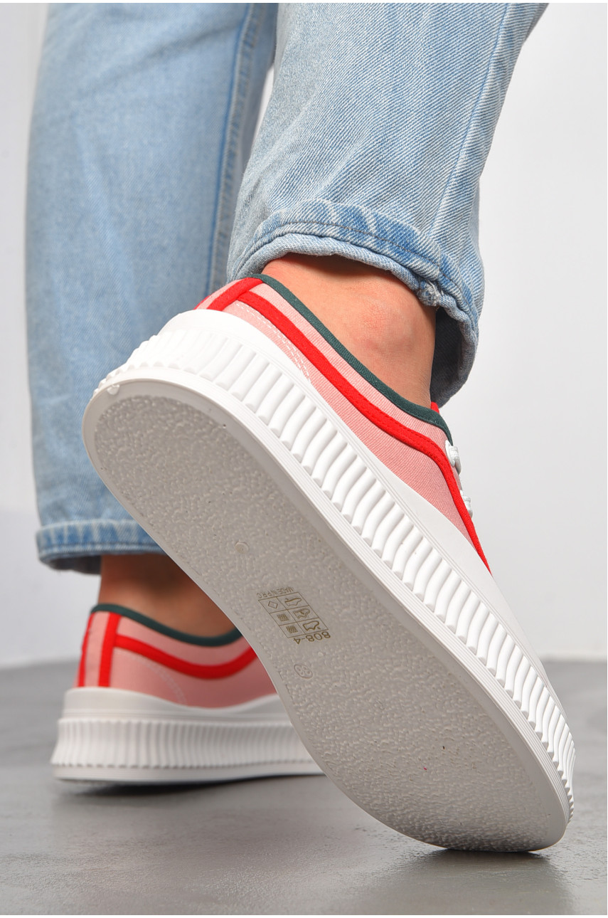 Кеды женские серого цвета на шнуровке текстиль 808-2 184110