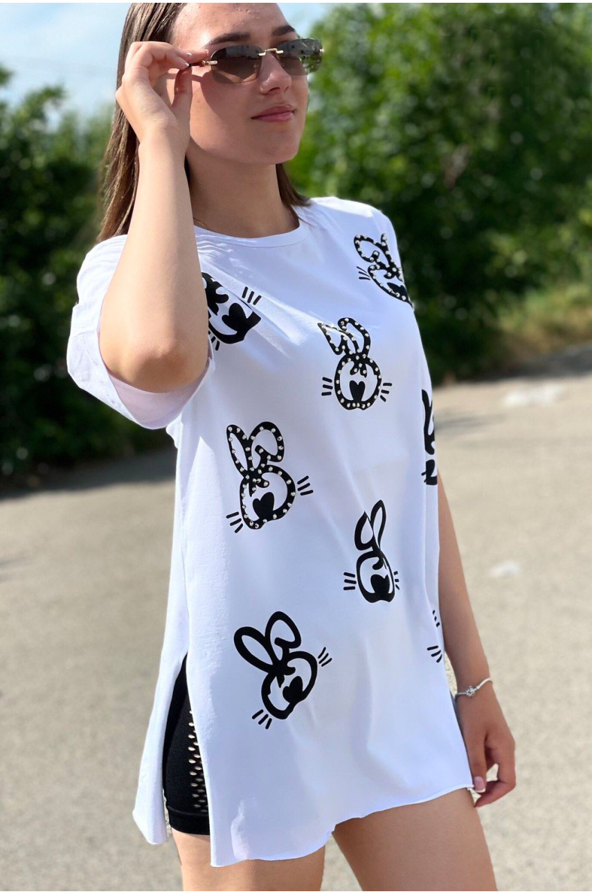 Футболка женская белого цвета 0038 184123 Футболка женская белого цвета 0038 184123