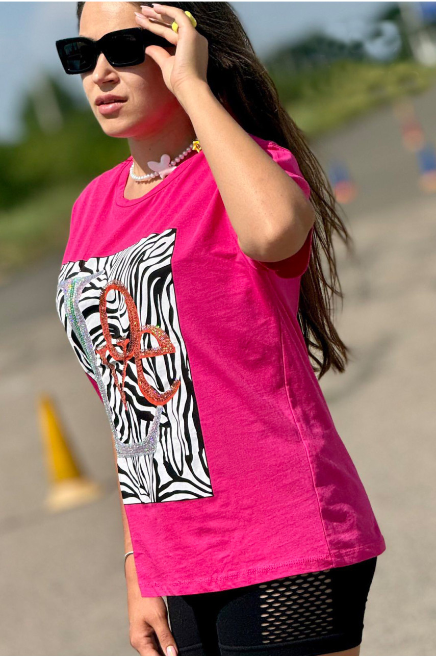 Футболка женская розового цвета 0041 184132 Футболка женская розового цвета 0041 184132