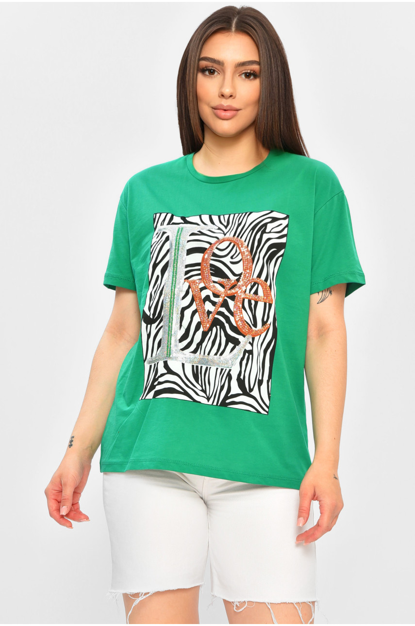 Футболка жіноча зеленого кольору 0041 184133