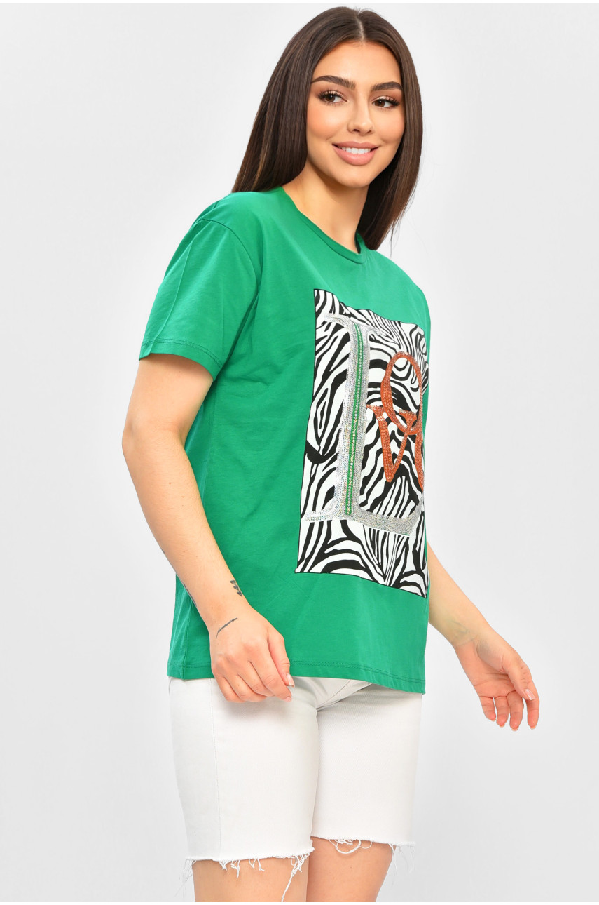 Футболка жіноча зеленого кольору 0041 184133