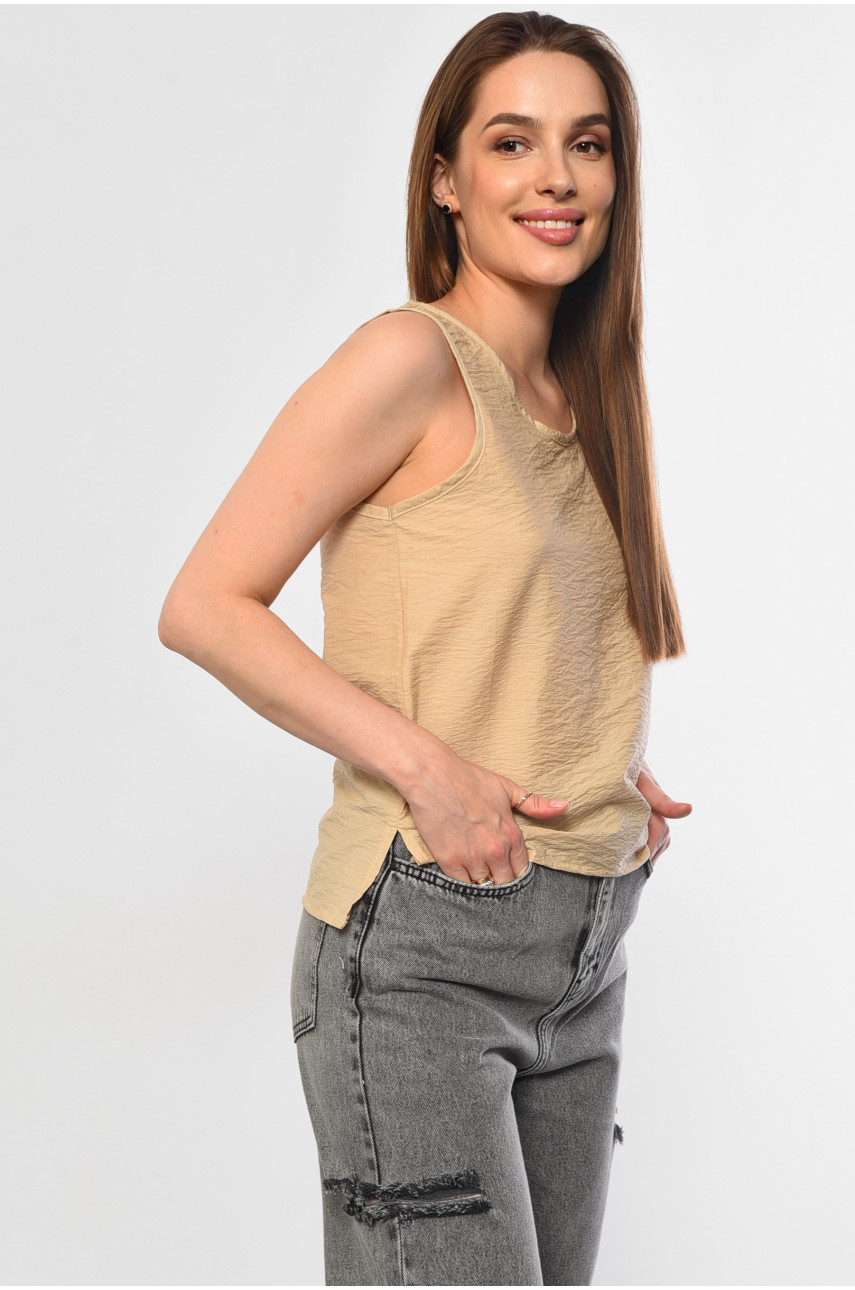 Майка женская бежевого цвета 2385 184137
