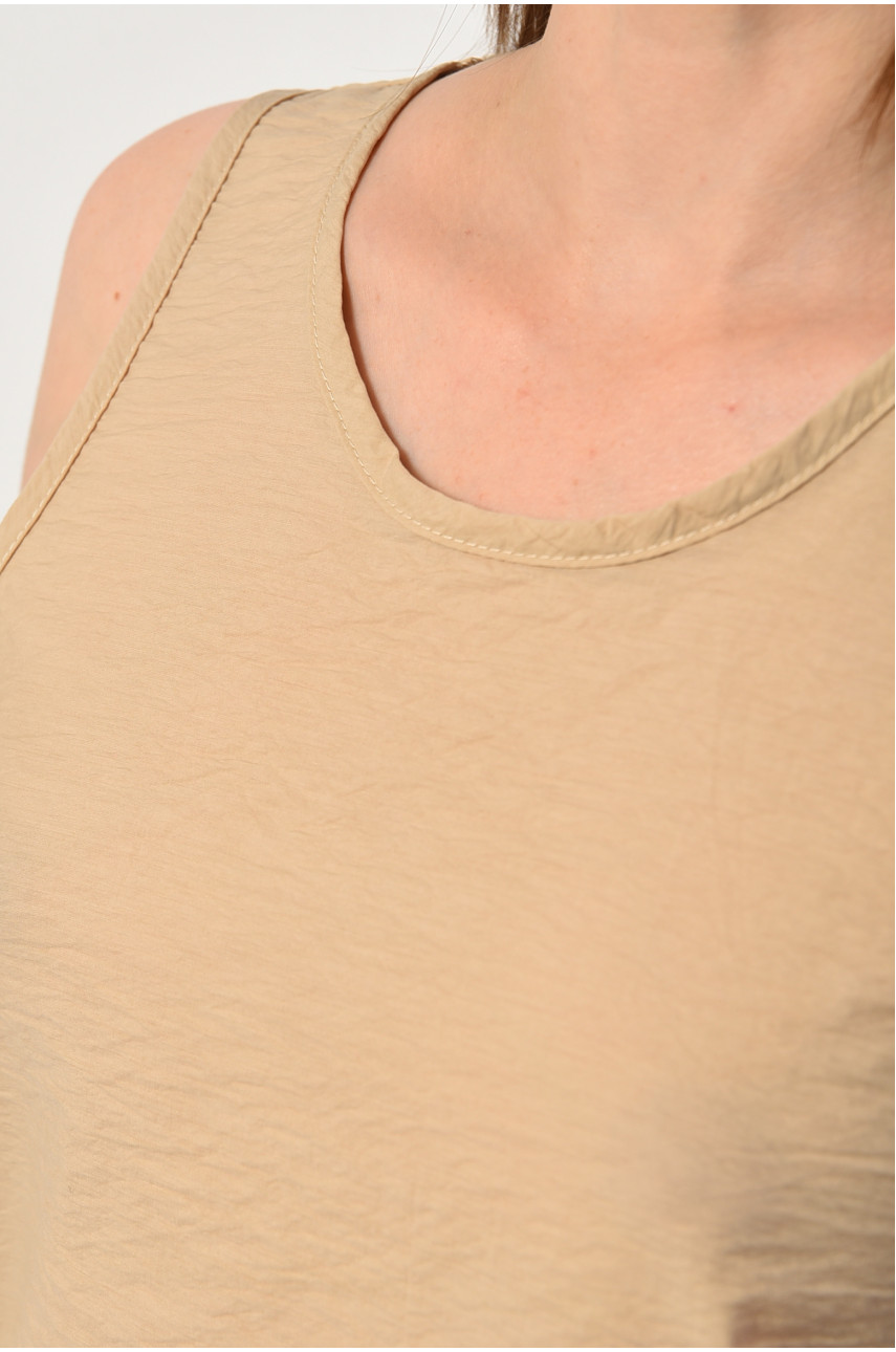 Майка женская бежевого цвета 2385 184137