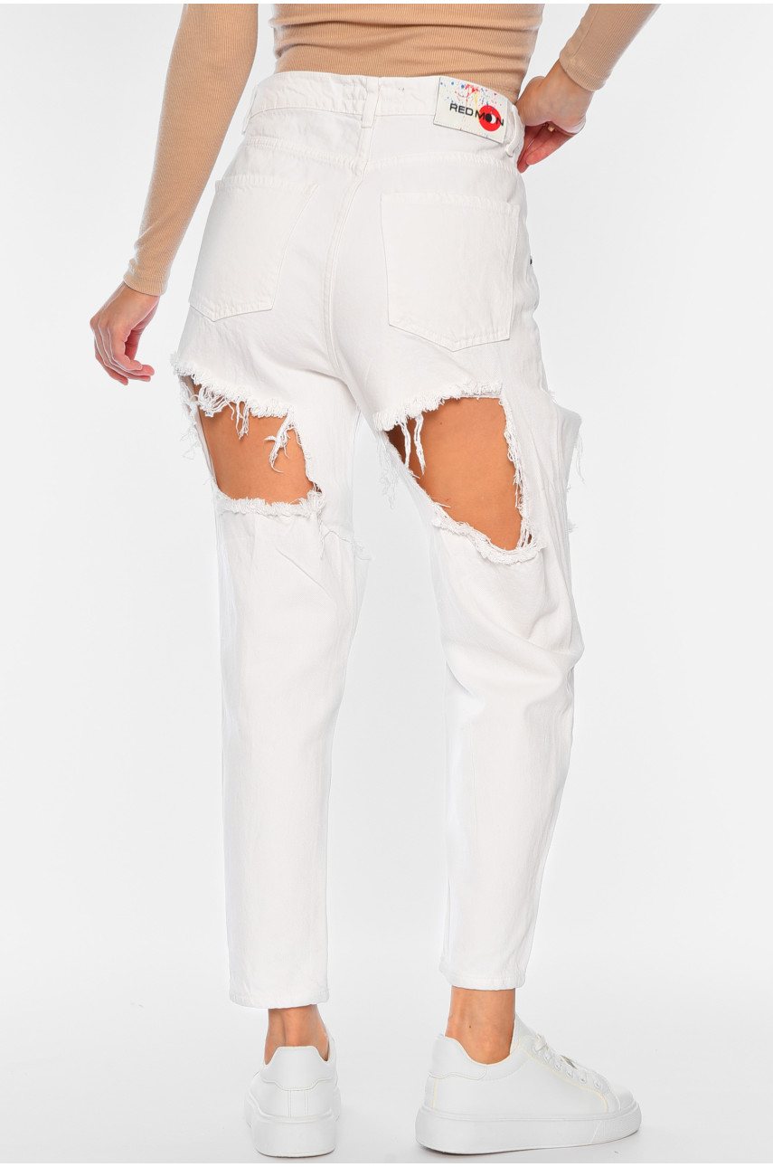 Джинсы женские белого цвета 694 184144
