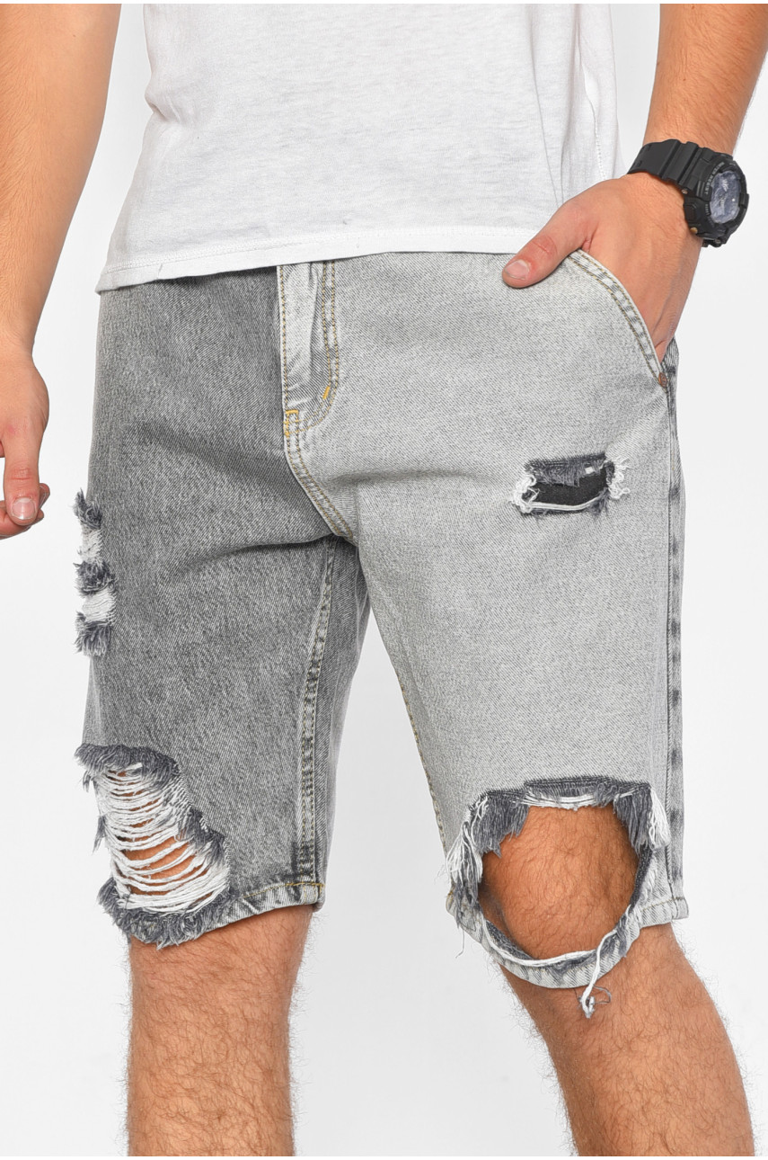 Шорти чоловічі джинсові сірого кольору 615 184145