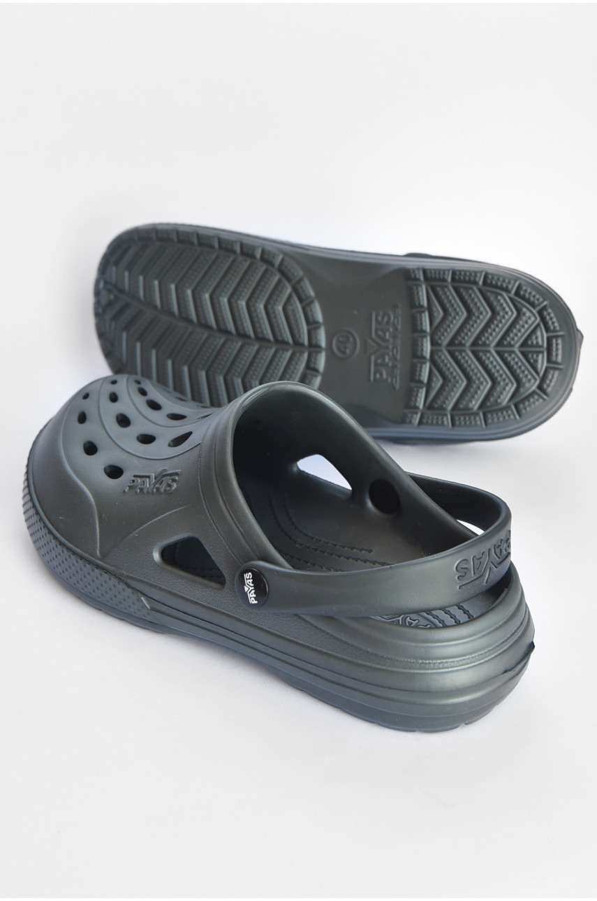 Кроксы мужские темно-зеленого цвета Payas 184154 Кроксы мужские темно-зеленого цвета Payas 184154