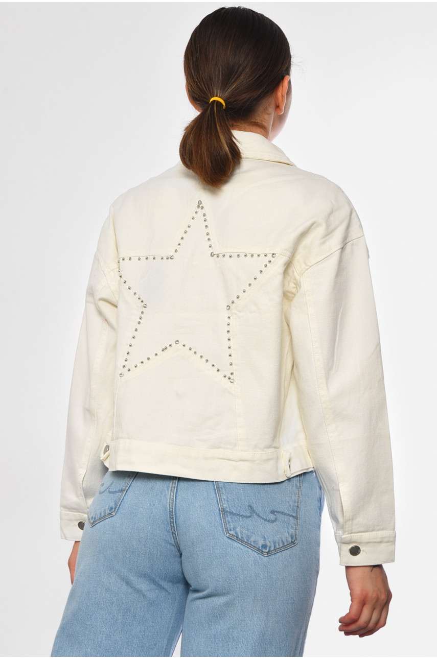 Джинсівка жіноча білого кольору 5812 184210