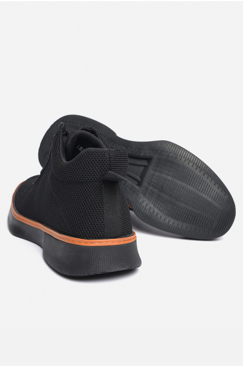 Ботинки мужские  демисезонные черного цвета 346 184245