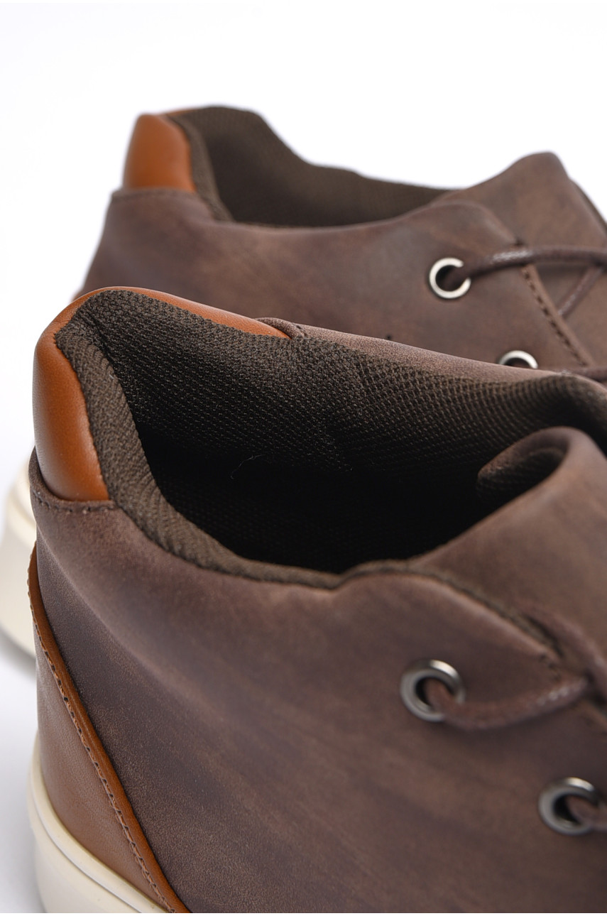 Ботинки мужские  демисезонные коричневого цвета 9072 184267