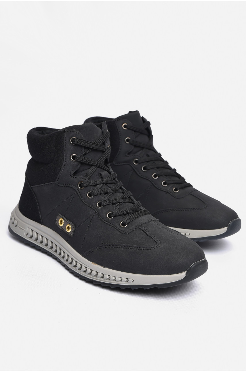 Ботинки мужские  демисезонные черного цвета 3216 184270