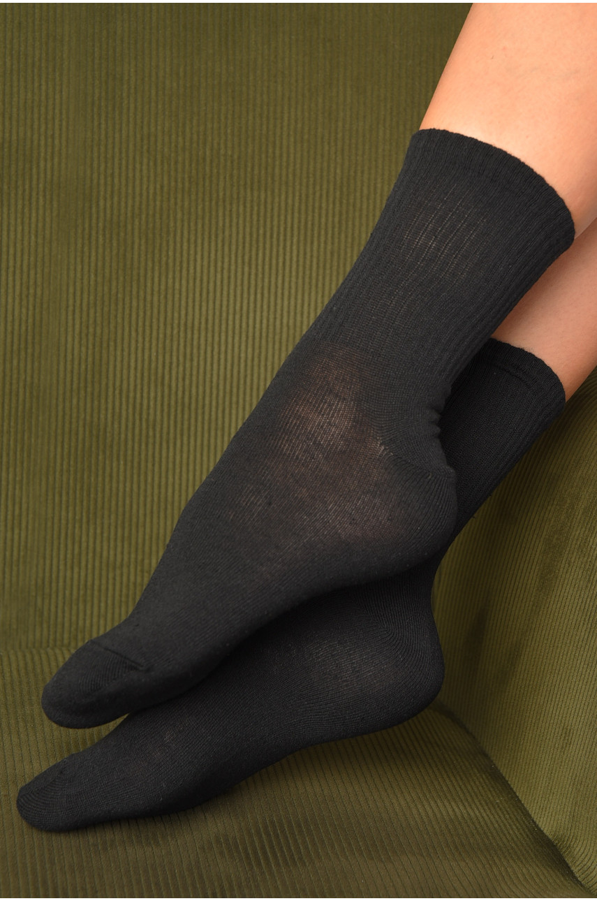 Носки женские демисезонные черного цвета 184291