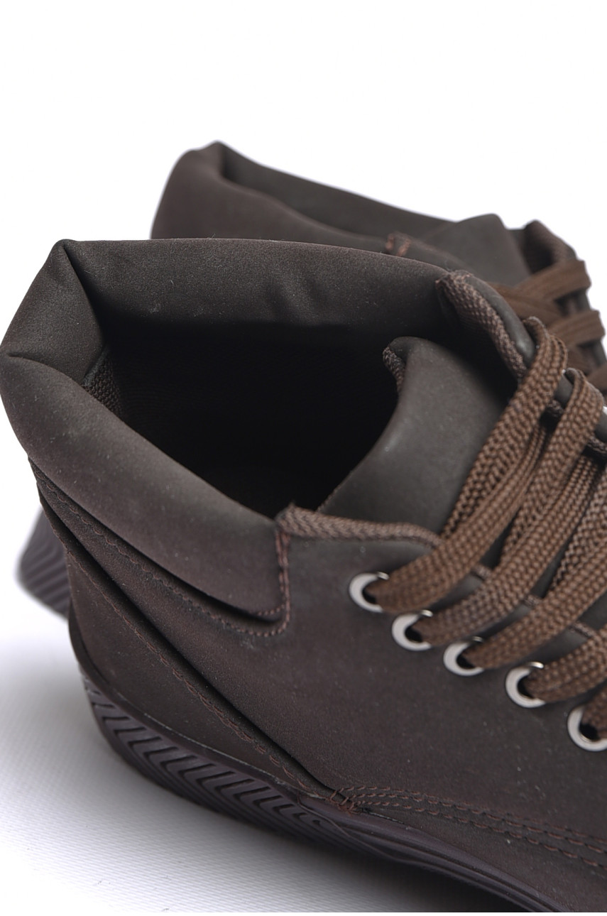 Черевики чоловічі демісезонні темно-коричневого кольору к29-307-1 184314