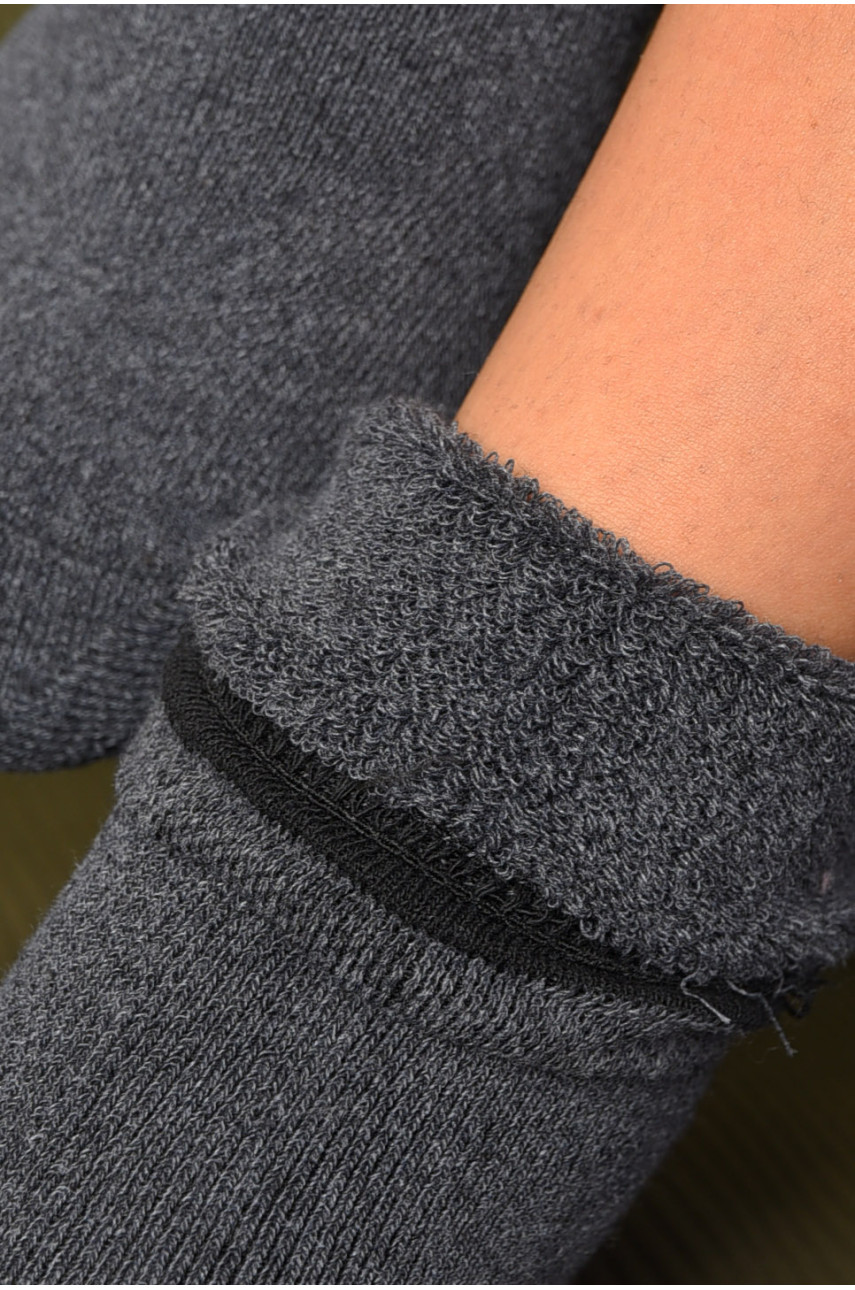 Носки женские махровые серого цвета 184332 Носки женские махровые серого цвета 184332