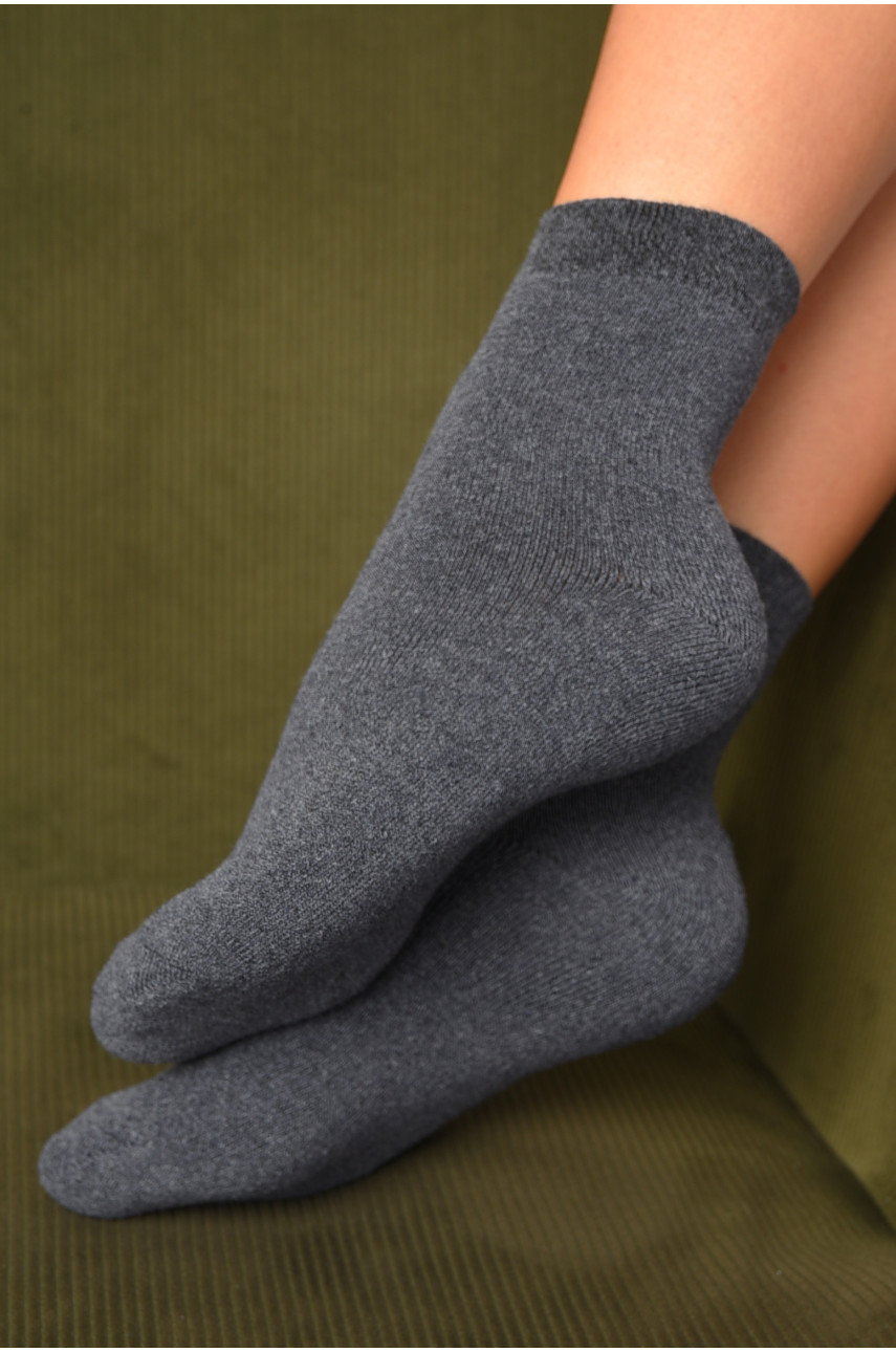 Носки женские махровые серого цвета 184333 Носки женские махровые серого цвета 184333
