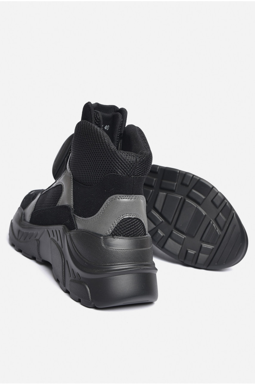 Черевики чоловічі демісезонні чорного кольору 2249 184345