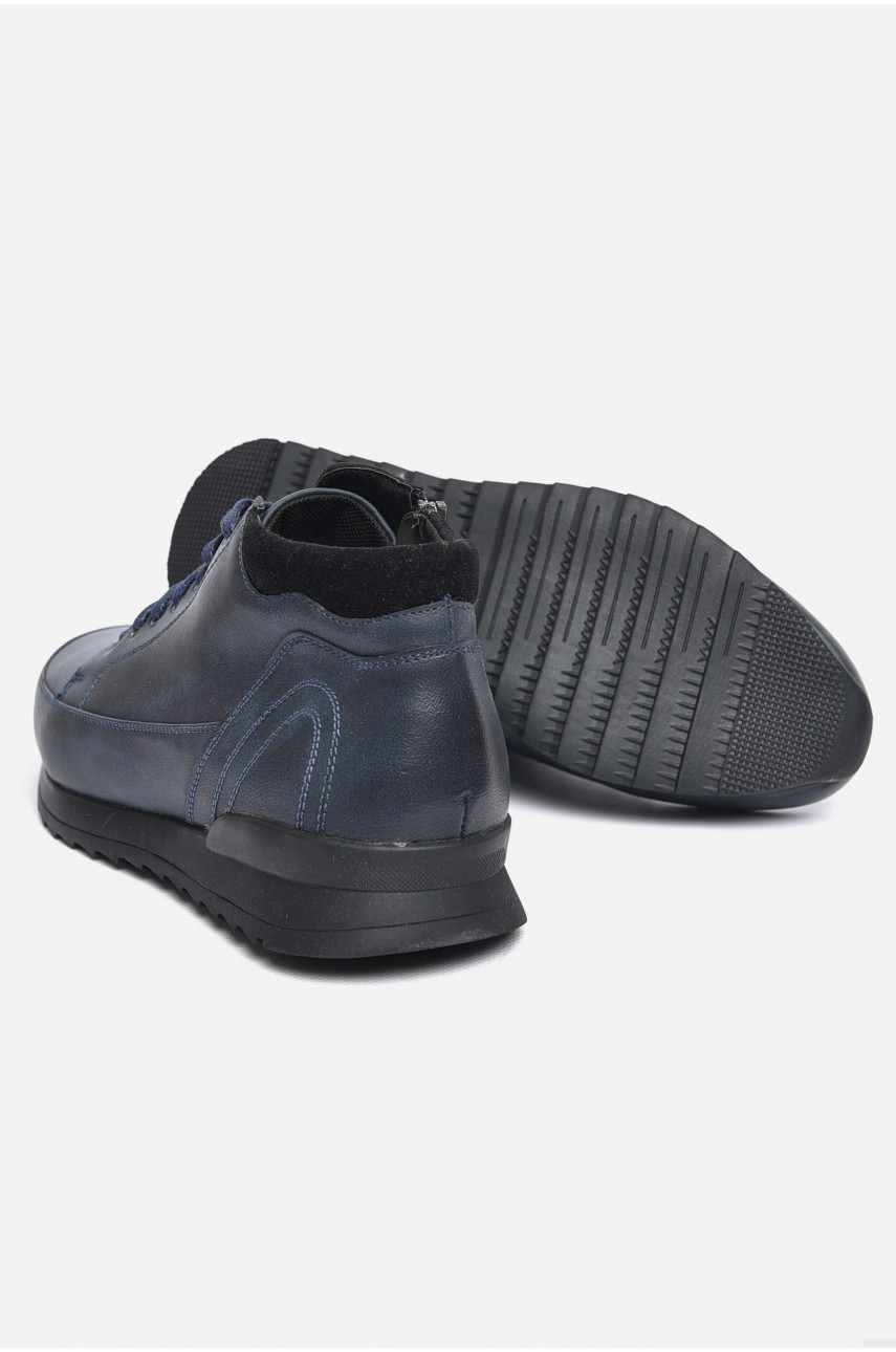 Черевики чоловічі демісезонні темно-синього кольору 19514-3 184357