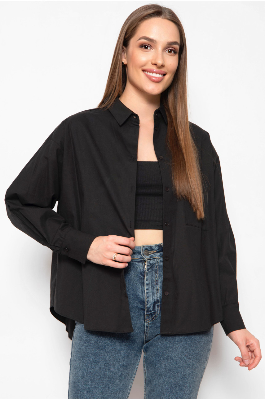 Сорочка жіноча чорного кольору 0422 184363 Сорочка жіноча чорного кольору 0422 184363