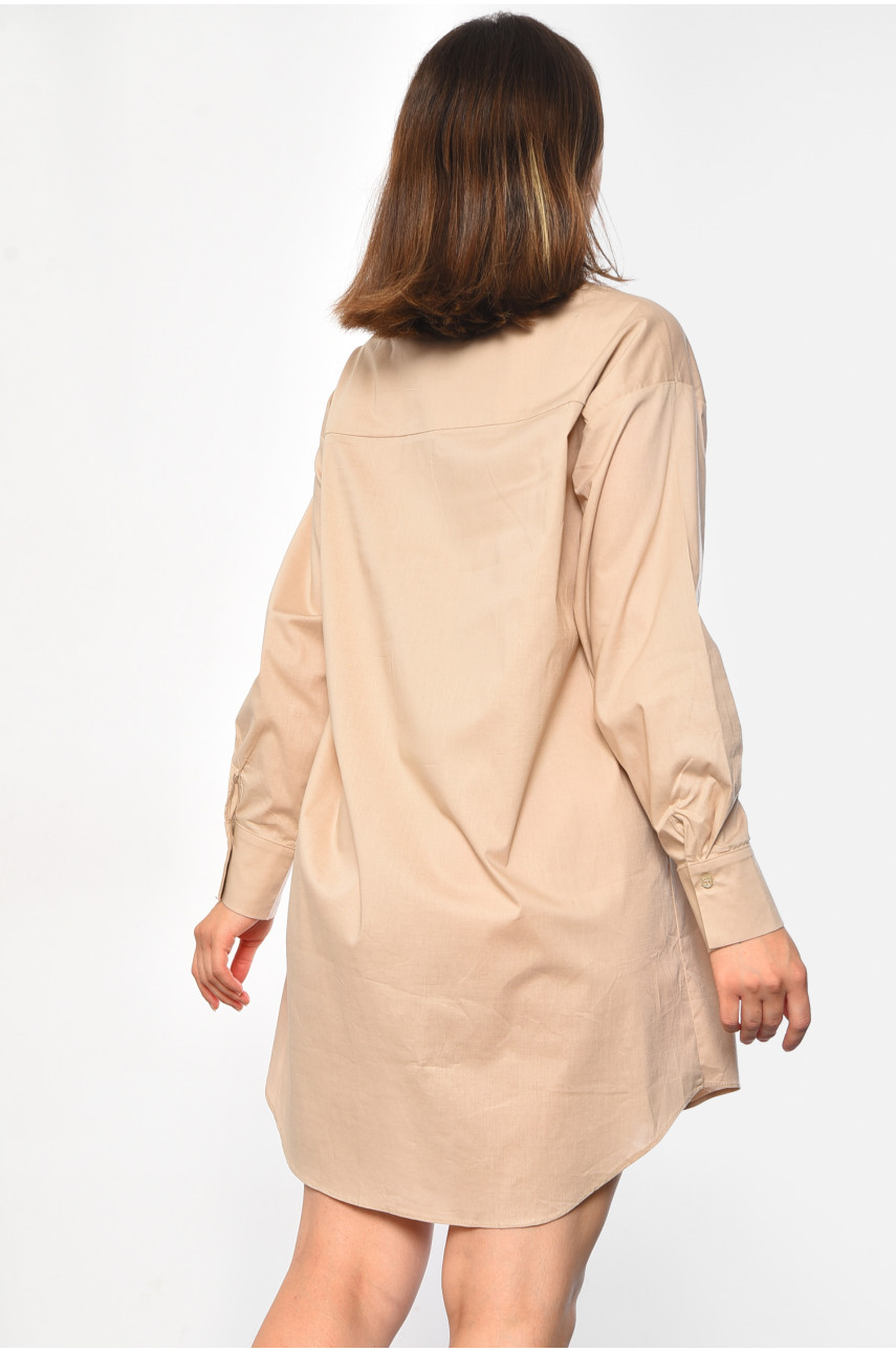 Платье-рубашка женское бежевого цвета 0423 184364 Платье-рубашка женское бежевого цвета 0423 184364