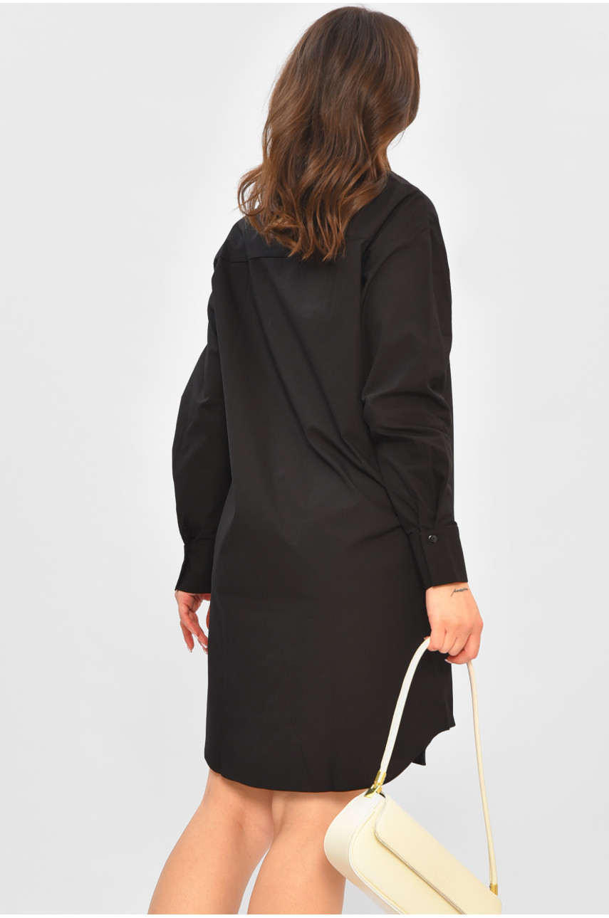 Платье-рубашка женское черного цвета 0423 184370