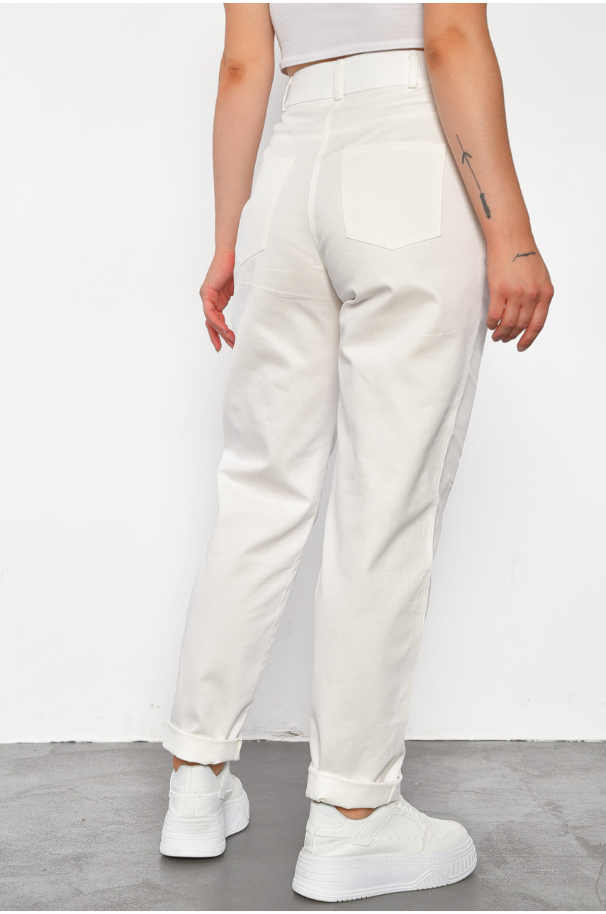 Брюки жіночі білого кольору 3391 184371 Брюки жіночі білого кольору 3391 184371