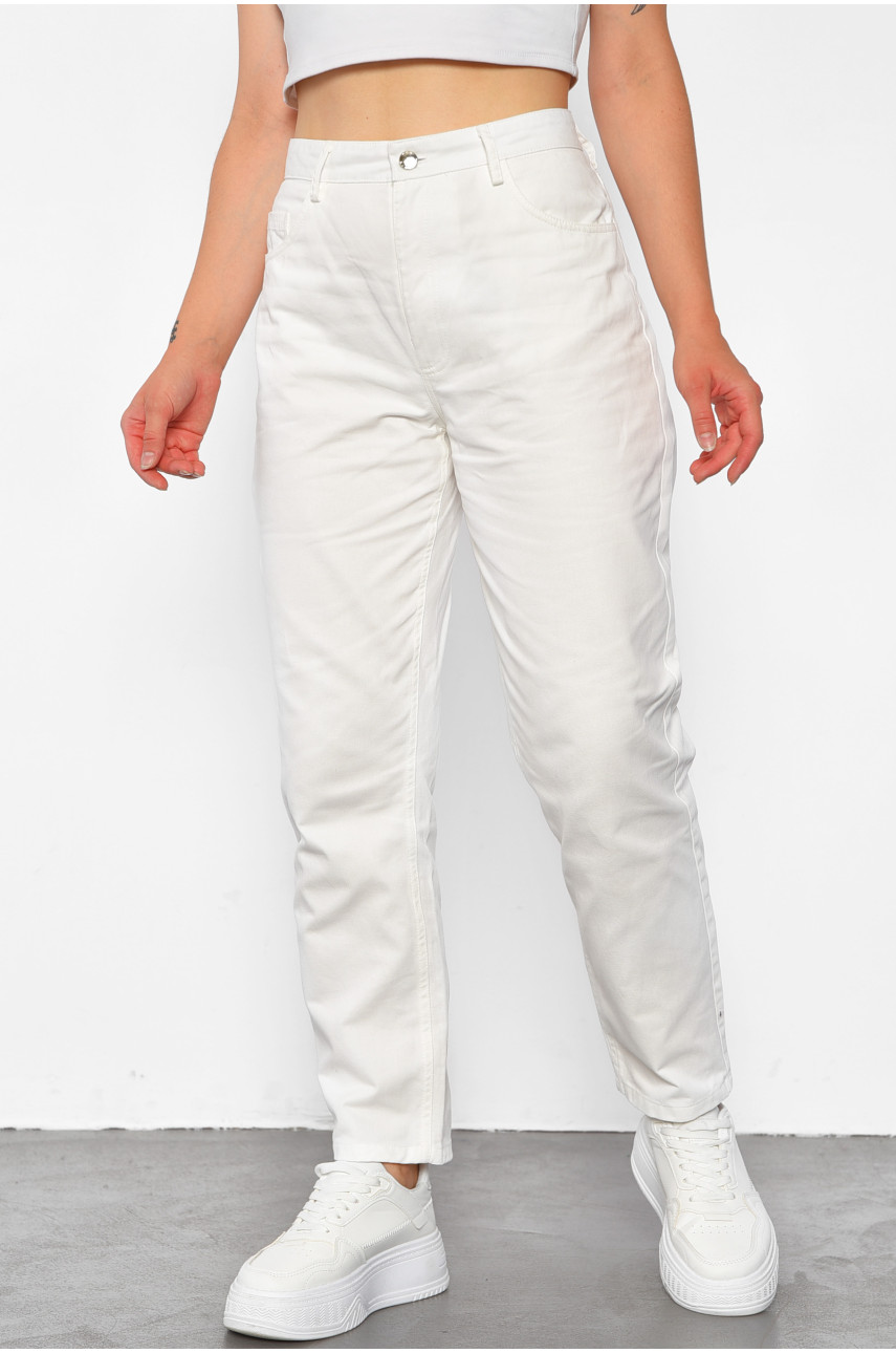Штаны женские белого цвета 3555 184374 Штаны женские белого цвета 3555 184374