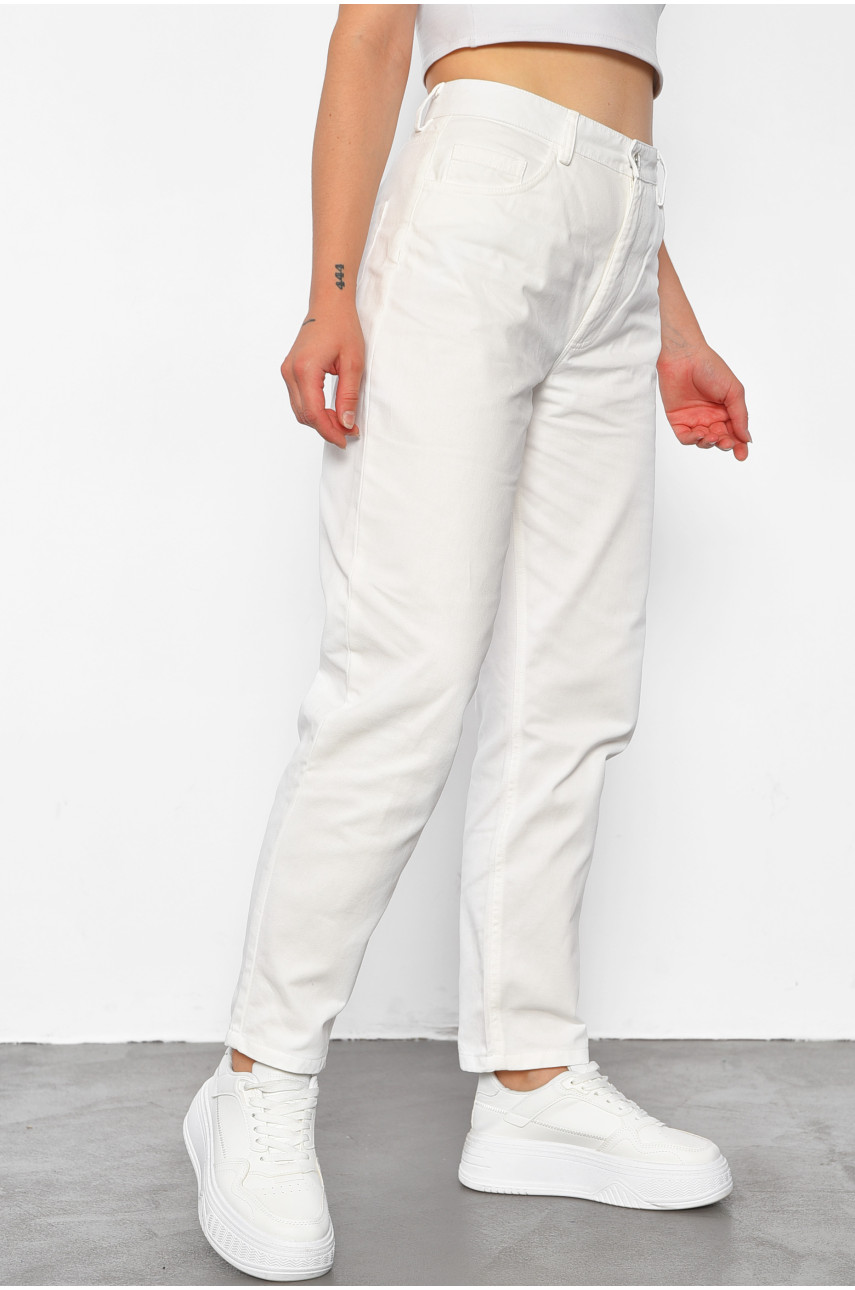 Штаны женские белого цвета 3555 184374 Штаны женские белого цвета 3555 184374