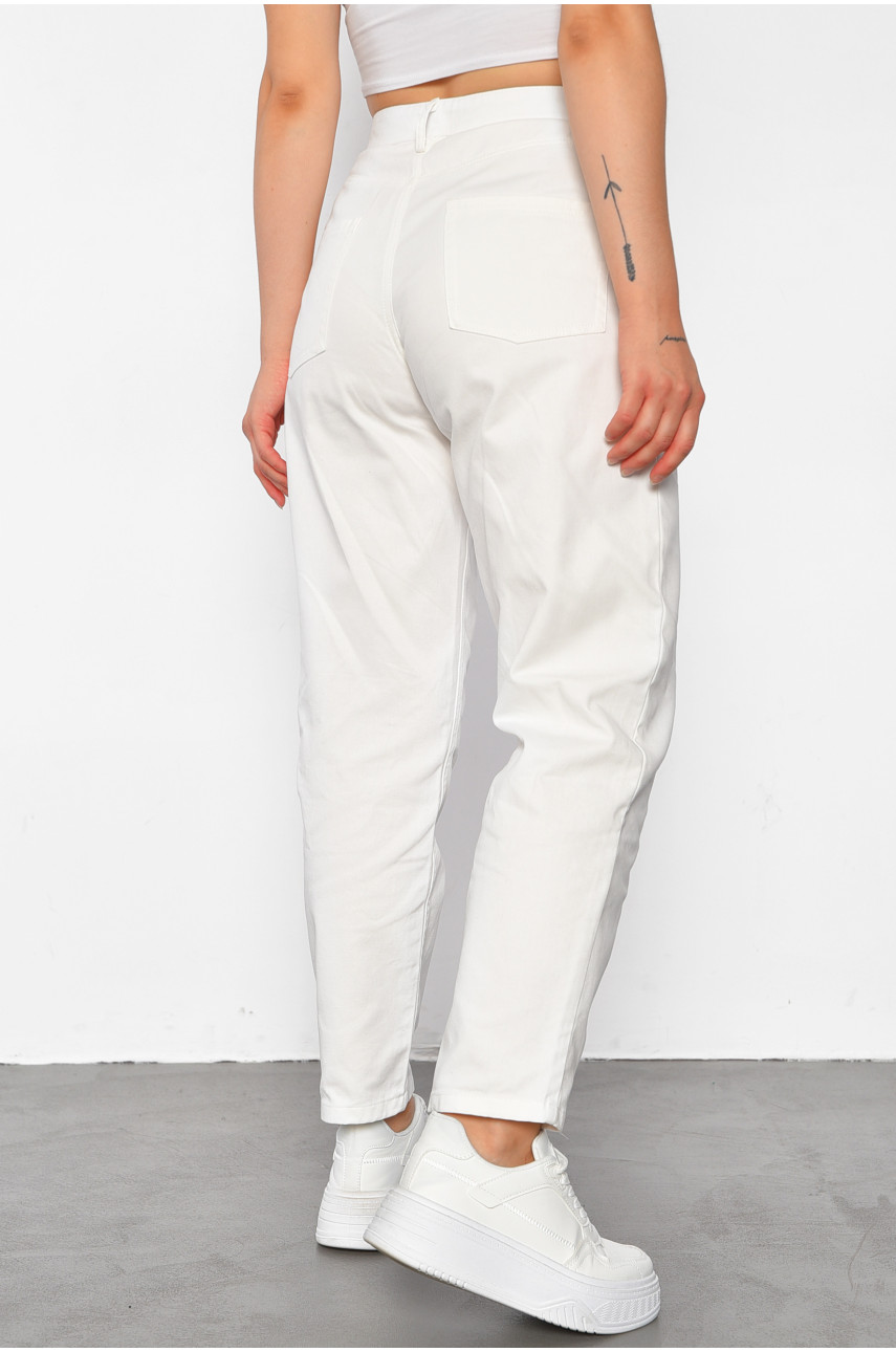 Штаны женские белого цвета 3555 184374 Штаны женские белого цвета 3555 184374