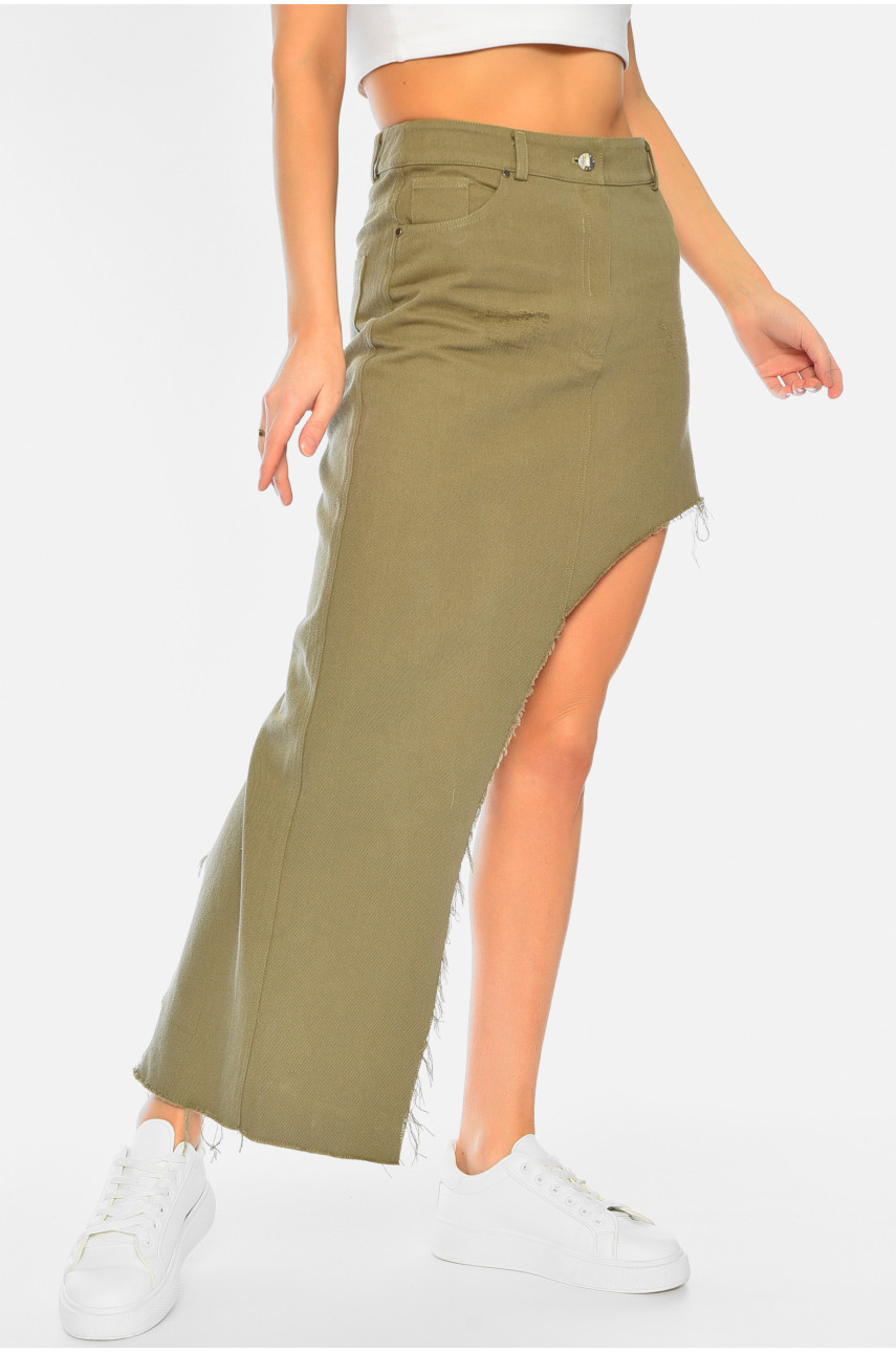 Юбка женская цвета хаки 3597 184389