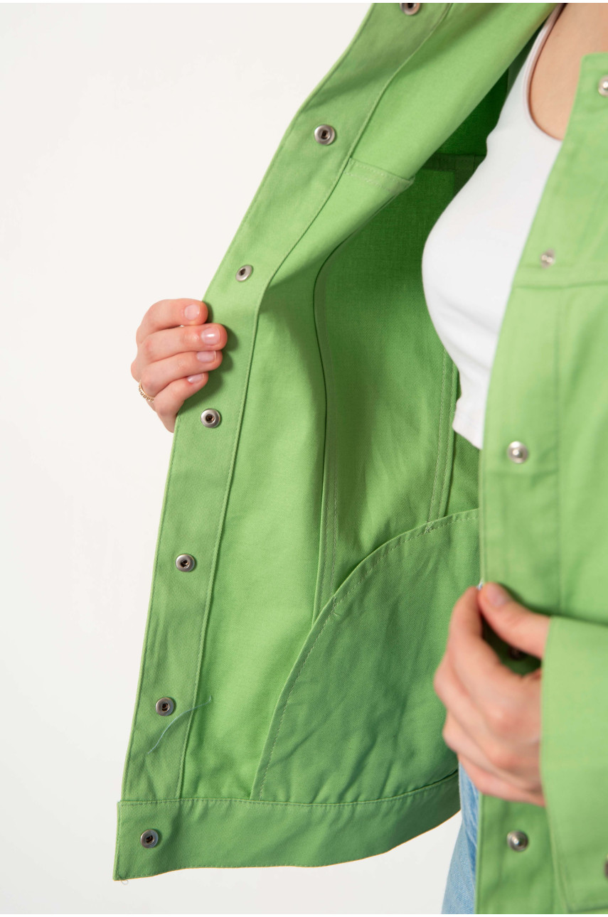 Джинсовка женская зеленого цвета 3559 184395 Джинсовка женская зеленого цвета 3559 184395