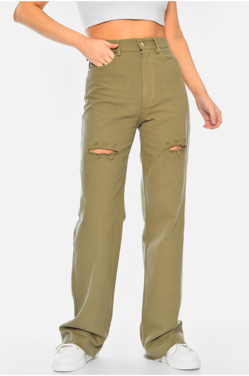 Джинси жіночі кольору хакі 3593 184422 Джинси жіночі кольору хакі 3593 184422