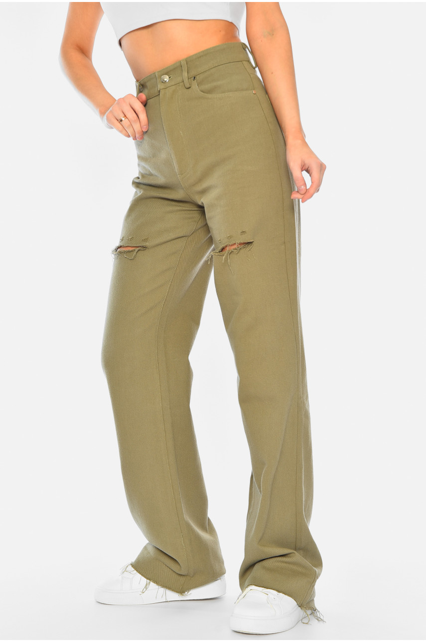 Джинси жіночі кольору хакі 3593 184422 Джинси жіночі кольору хакі 3593 184422