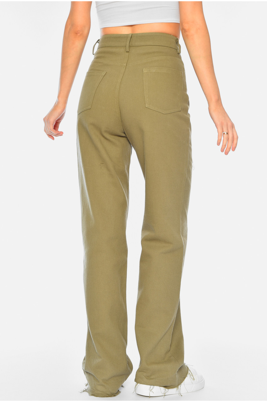 Джинси жіночі кольору хакі 3593 184422 Джинси жіночі кольору хакі 3593 184422