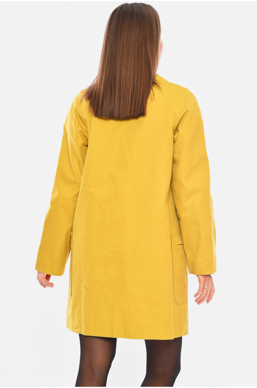Пальто жіноче гірчичного кольору 0501 184426
