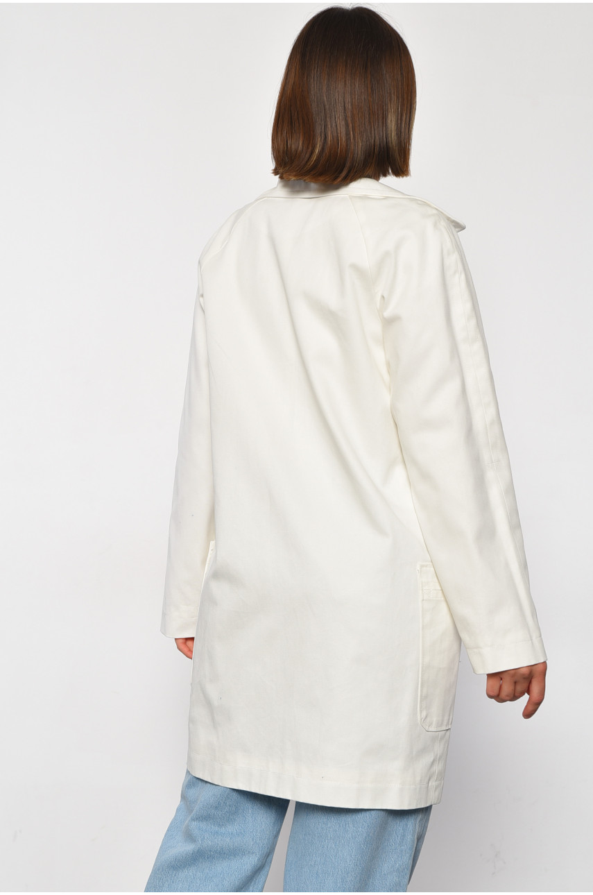 Пальто жіноче білого кольору 0501 184427