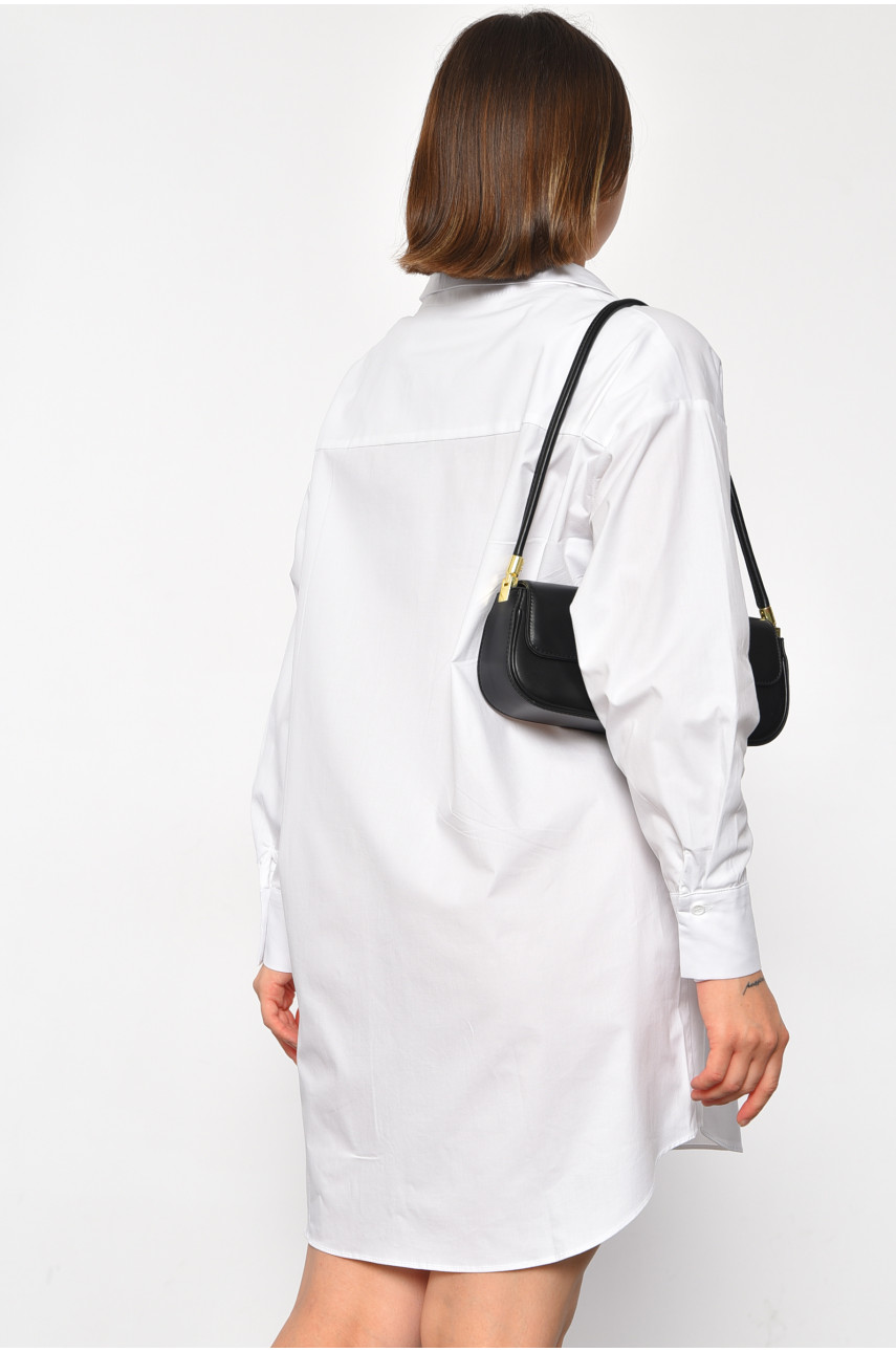 Сукня-сорочка жіноча білого кольору 0423 184444 Сукня-сорочка жіноча білого кольору 0423 184444