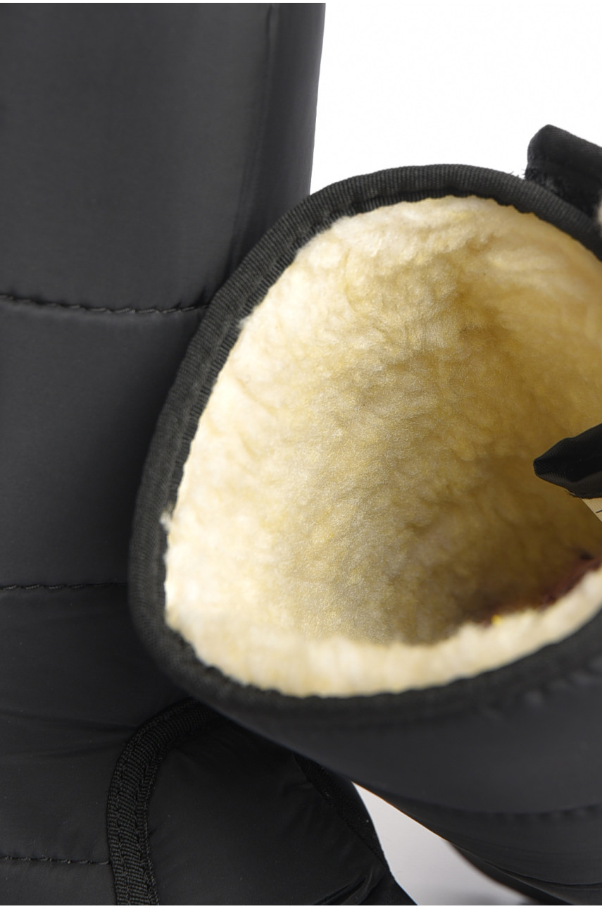 Дутики мужские на овчине черного цвета 4234 184501