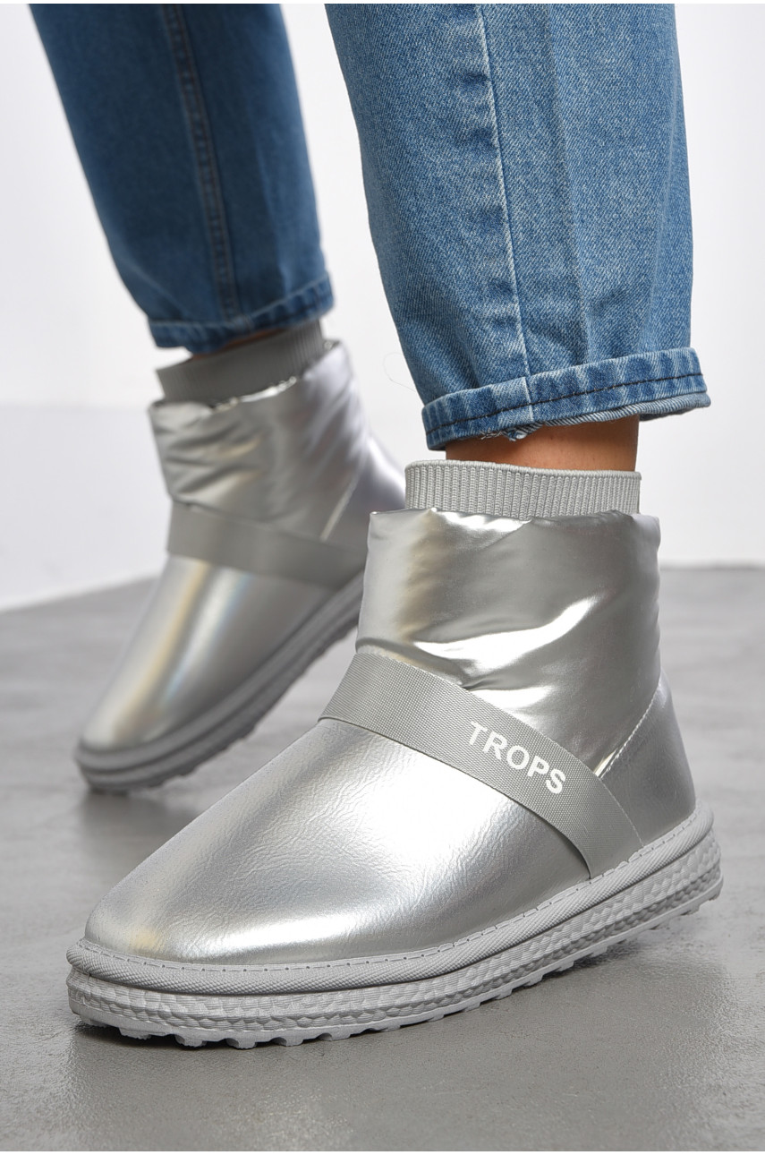 Угги женские на меху серого цвета Д-15 184505