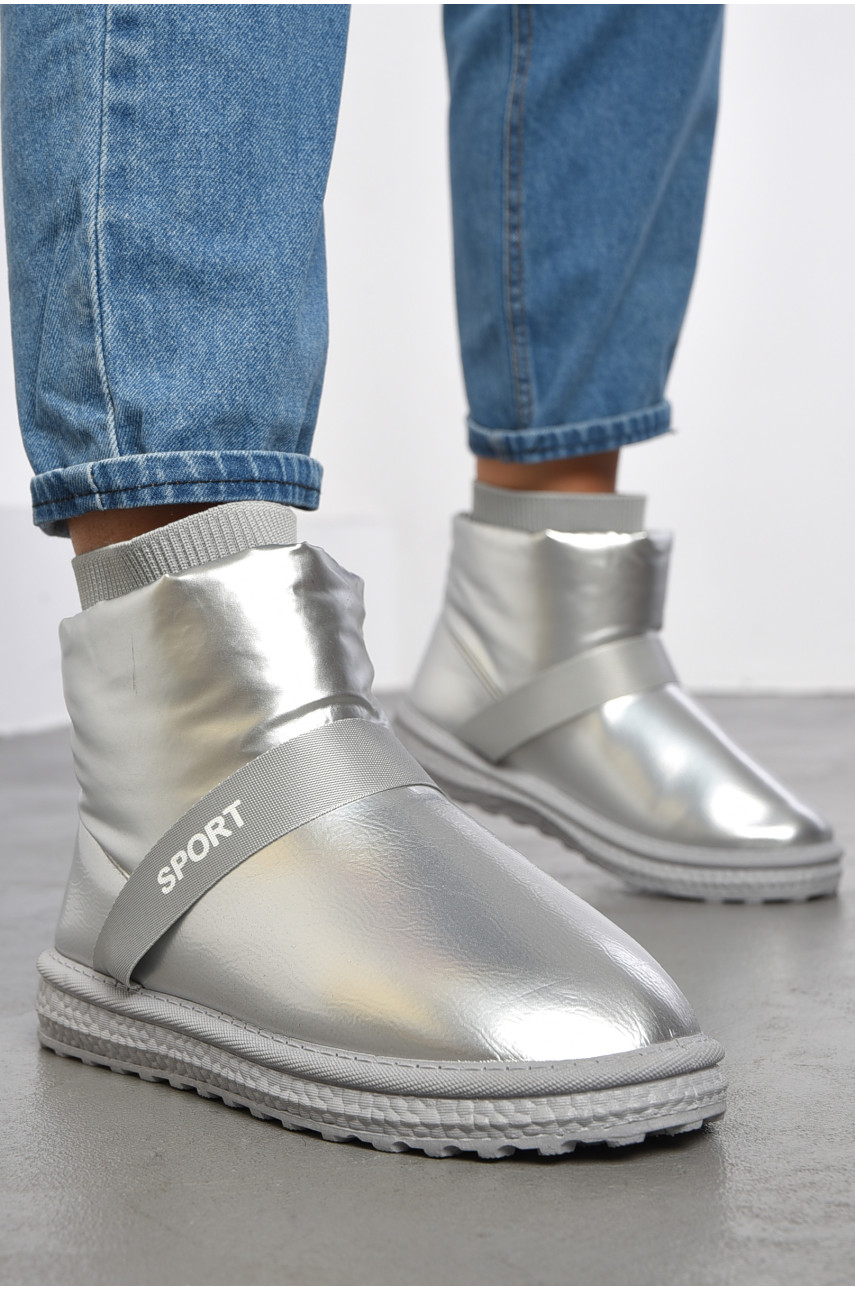 Угги женские на меху серого цвета Д-15 184505