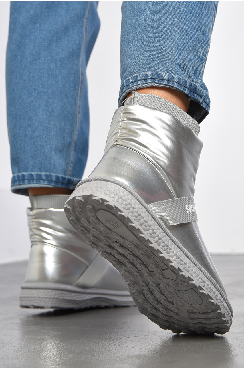 Угги женские на меху серого цвета Д-15 184505