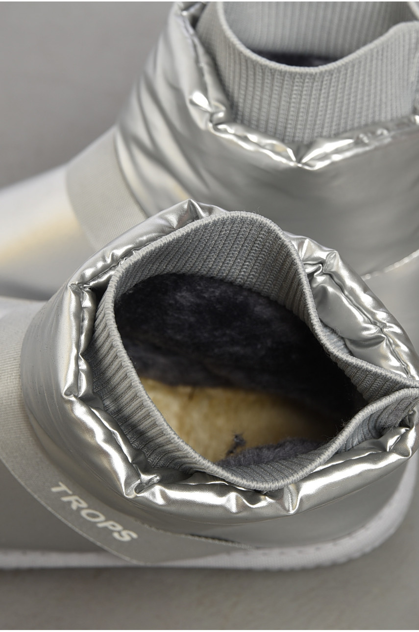 Угги женские на меху серого цвета Д-15 184505