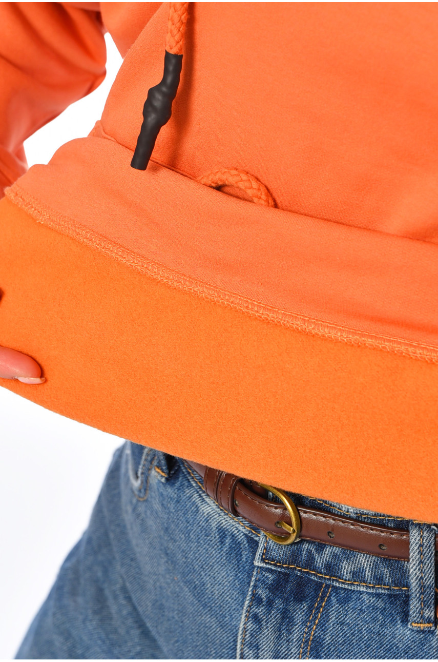 Худи женское на флисе терракотового цвета 1005 184555 Худи женское на флисе терракотового цвета 1005 184555