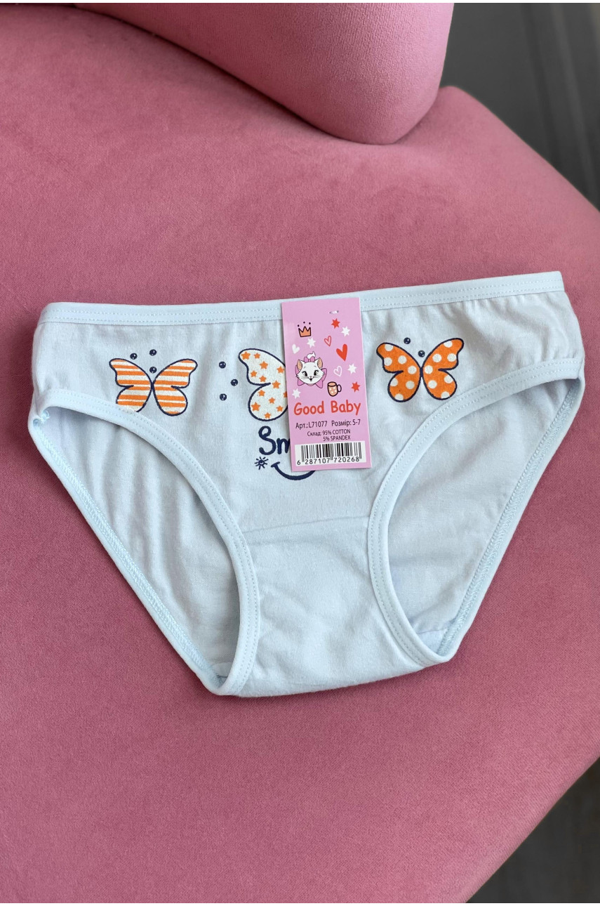 Трусики детские для девочки голубого цвета 71077 184600