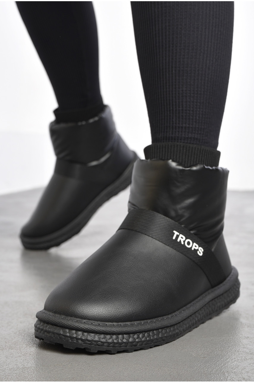 Угги женские на меху черного цвета Д-12 184606