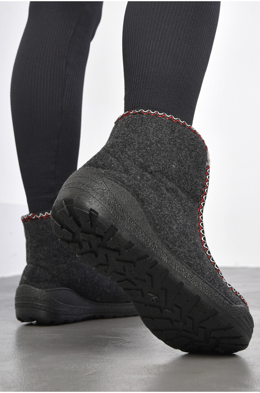 Бурки женские на меху черного цвета 04 184614 Бурки женские на меху черного цвета 04 184614