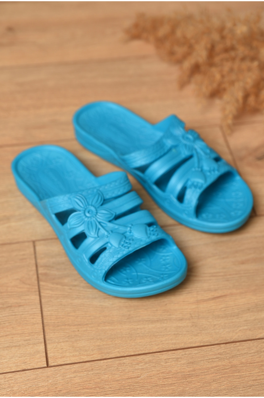 Шльопанці піна жіночі бірюзового кольору ПЖ-30 184686