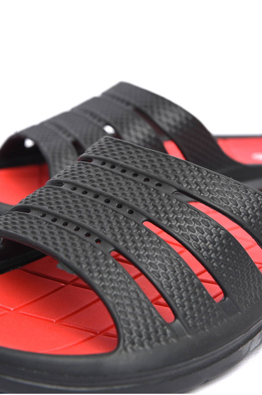 Шлепки пена мужские черного цвета П-25 184697