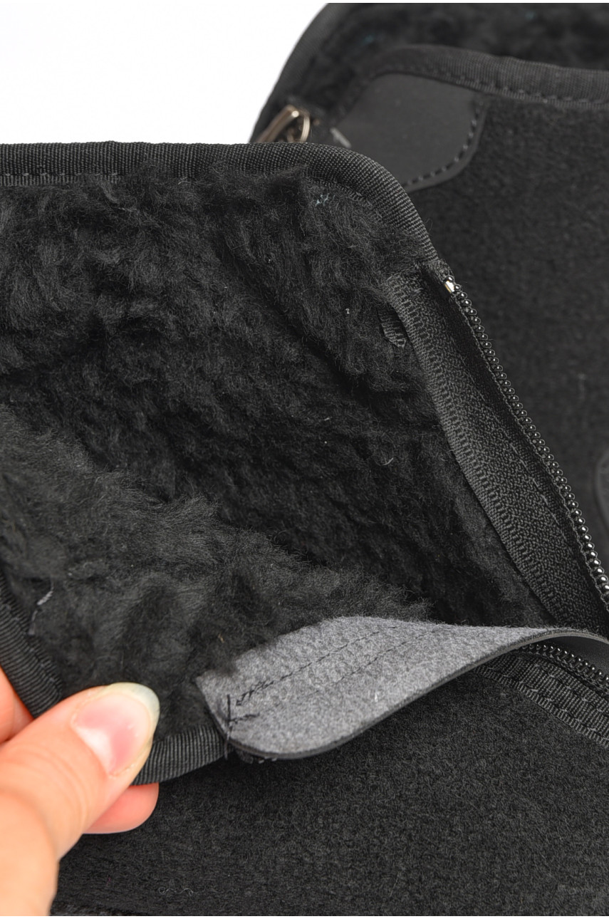 Черевики чоловічі зимові на хутрі чорного кольору 1002 184780